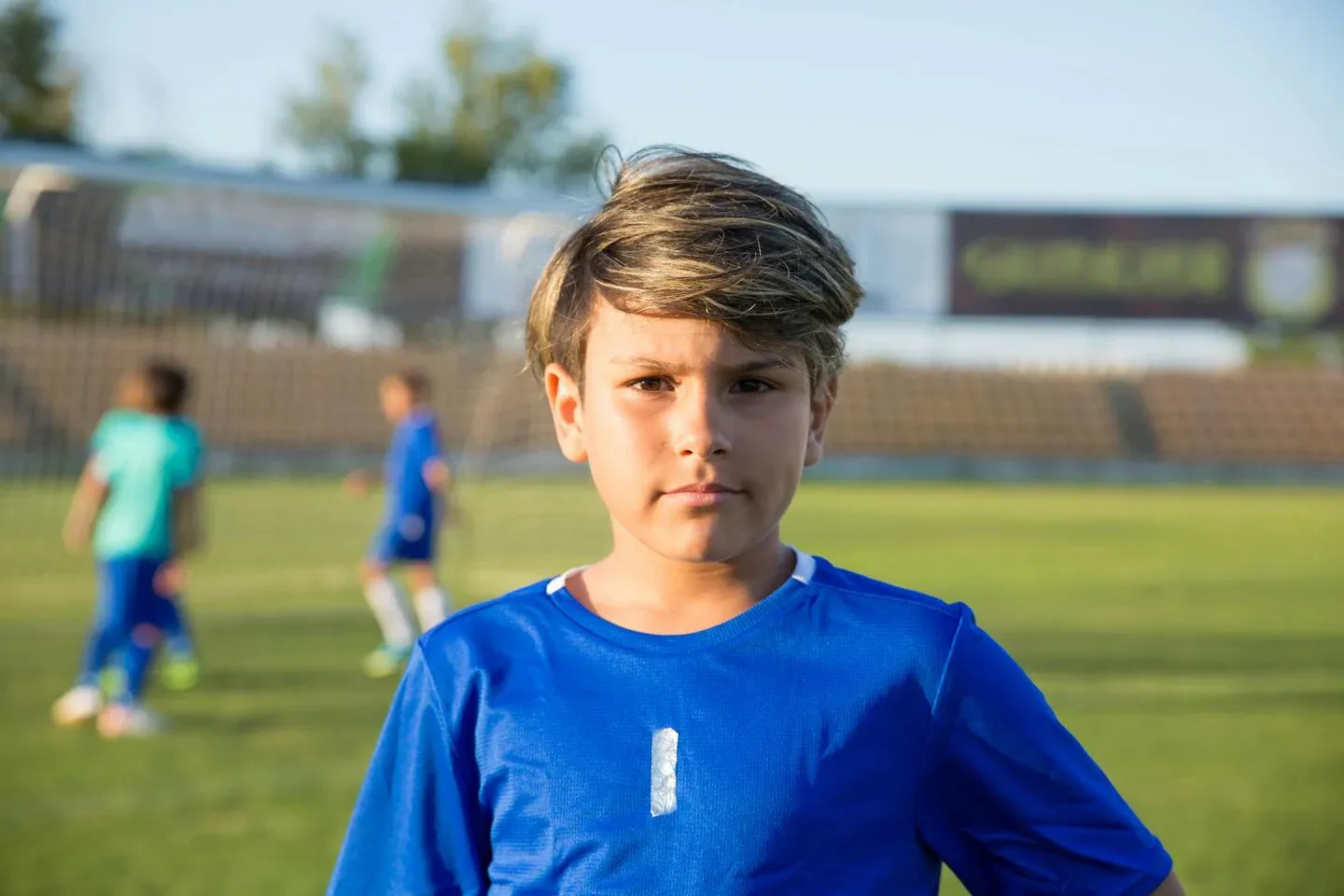 Jugador de futbol infantil