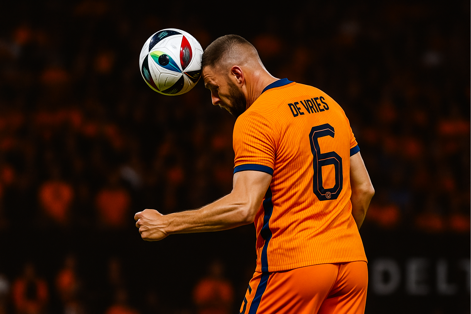 Soccer player heading a ball